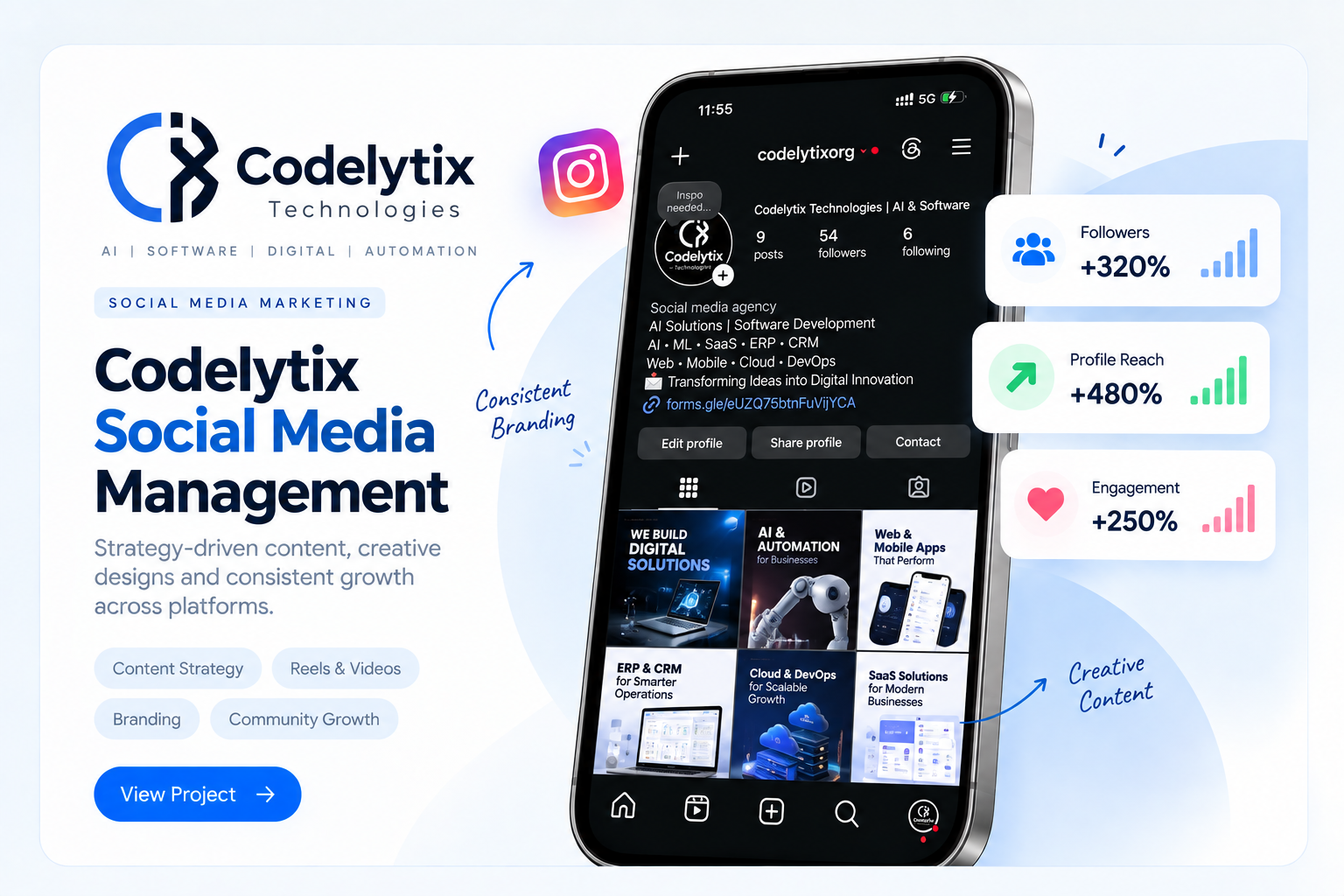 CODELYTIX — Social Media Marketing project